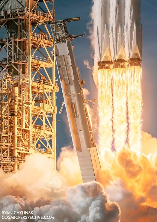 Amazon Com Spacex Falcon Heavy Rocket Fire And Fury 18x24 Poster