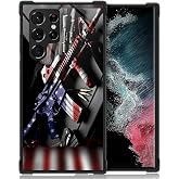 Goodsprout Compatible with Samsung Galaxy S23 Ultra Case,American Flag Red Blue Amazing Pattern Design Shockproof Anti-Scratch Hard PC Back Case for Samsung Galaxy S23 Ultra