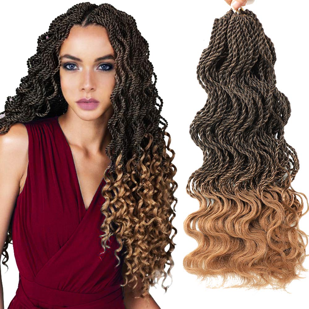 Amazon Com 6packs 14inch Curly Senegalese Twist Crochet Braid