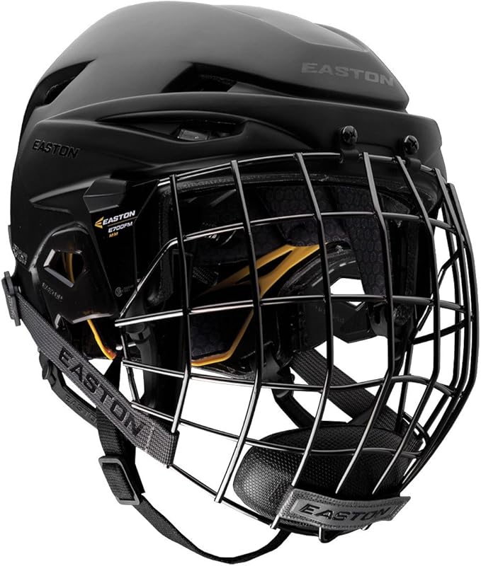 Easton E700 Hockey Helmet w/CageBlackLarge Hockey