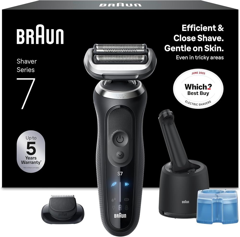 Braun Series 7 72-N7200CCE Electric Shaver Wet & Dry Black with SmartCare Center