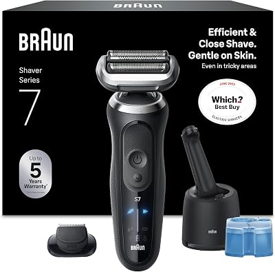 Braun Series 7 72-N7200CCE Electric Shaver Wet & Dry Black with SmartCare Center