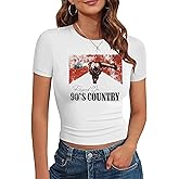 Western Shirts for Women Cowgirl Tshirt Cowboy Country Concert Outfits Summer Slim Shirt Sexy Crop Tops for Girls