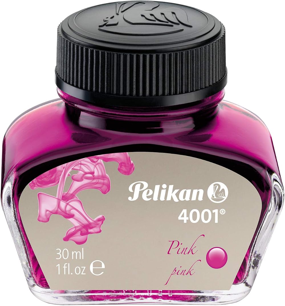 Pelikan 4001 Brilliant Pink Ink 30 ml Glass Bottle Pelikan