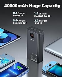 ROMOSS Power Bank, 40,000mAh 65W Portable Laptop