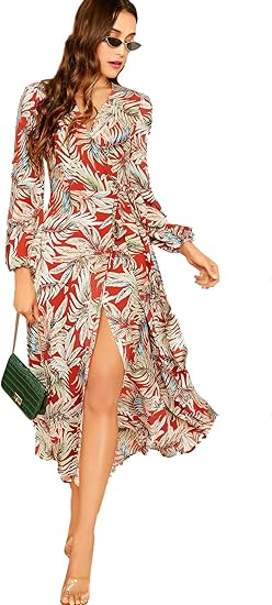 shein long sleeve maxi dress