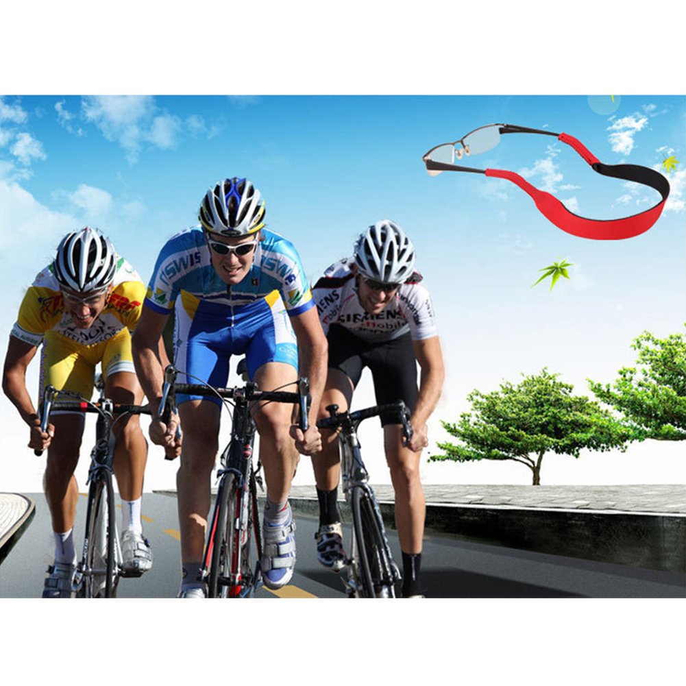 2-Pack Glasses Strap, Sunglass Strap - Adjustable Eyewear Retainer - Designed with Anti-slip and Fast Drying Neoprene Material (Black&Red)