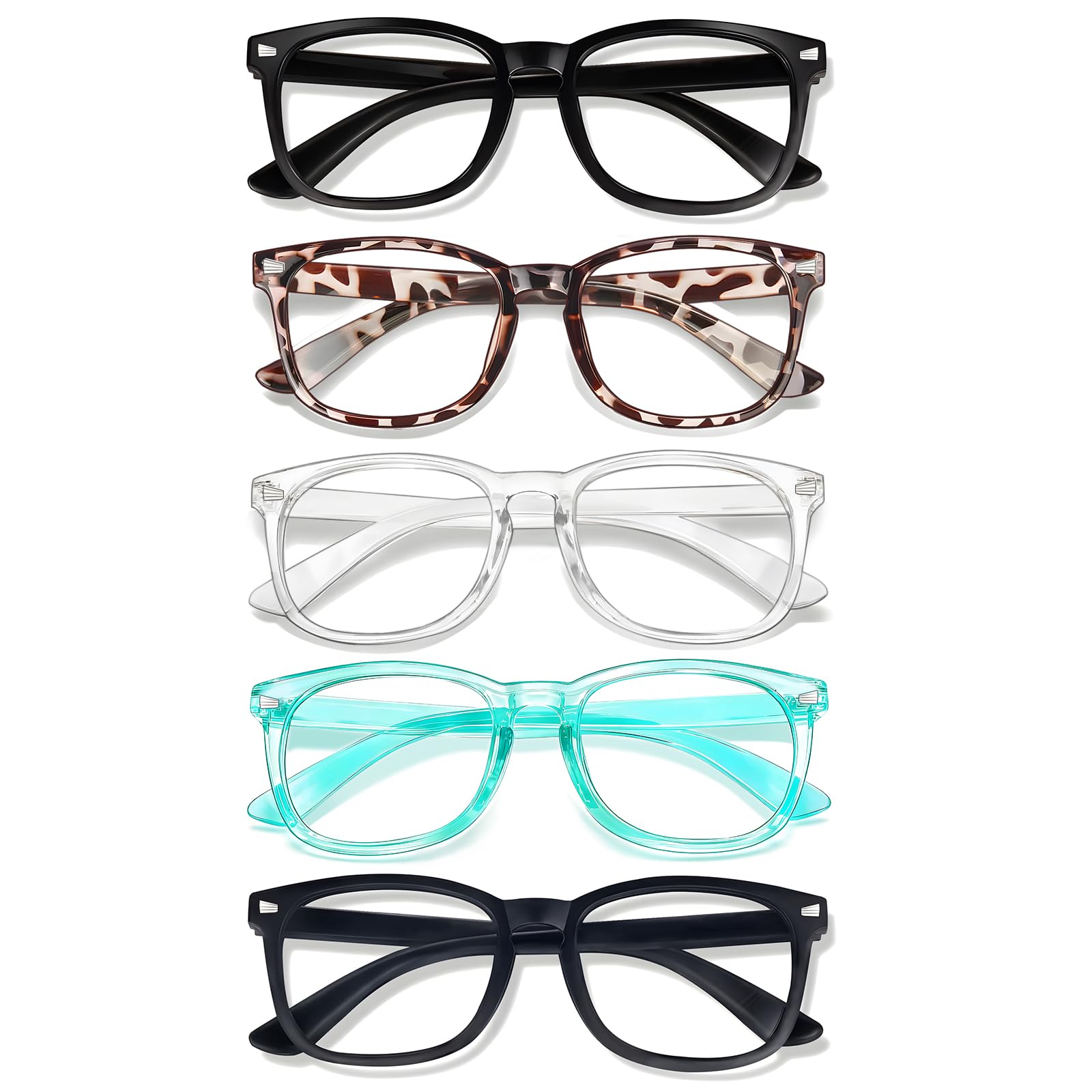 Photo 1 of CHEERS DEVICES Reading Glasses for Women Men, Eyeglasses, Blue Light Readers for Men Women, Computer Eye Glasses, Cheaters - 5 Pair (1.5x)