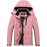 MOERDENG Women's Snow Ski Jacket Warm Winter Coat Waterproof Snowboarding Jacket with Zippered Pockets
