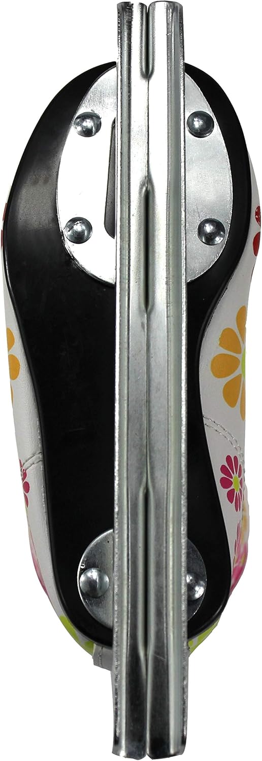 American Athletic Shoe Girl's Little Rocket Double Runner Ice Skate, White, 8 : Childrens Ice Skating Skates : Sports & Outdoors