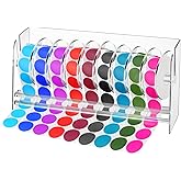 Lawei Adjustable Label Dispenser, 9 Disks Acrylic Sticker Dispenser Sticker Roll Holder, Clear Label Sticker Holder Organizer