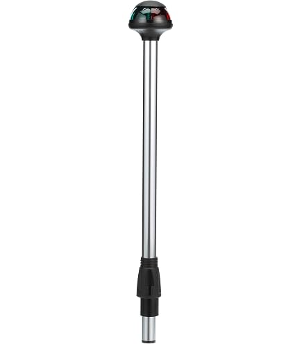 Perko 1440DP2CHR Lampe De Pôle Marine Inland Series – Feu Blanc 12V, Tube Anodisé 1,9 Cm, Amovible (base Non Incluse)