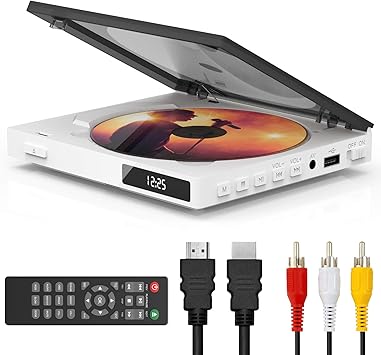 Amazon Com Super Mini Cd Dvd Player With Built In Speaker Hdmi Av Output Portable Palm Size Dvd Cd Player All Region Free Hd 1080p Usb Supported Hdmi Av Cables Included Electronics