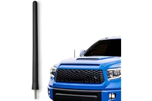 ANTENNAMASTSRUS Short Rubber Antenna fits Toyota Tundra (2000-2020) - USA Stainless Steel Threading - The Original 6 3/4 Inch Accessories - Car Wash Proof - Internal Copper Coil