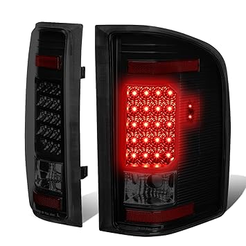 07-13 Silverado 1500 Direct Replacement Led Brake Tail Lights Lamps Pair Black