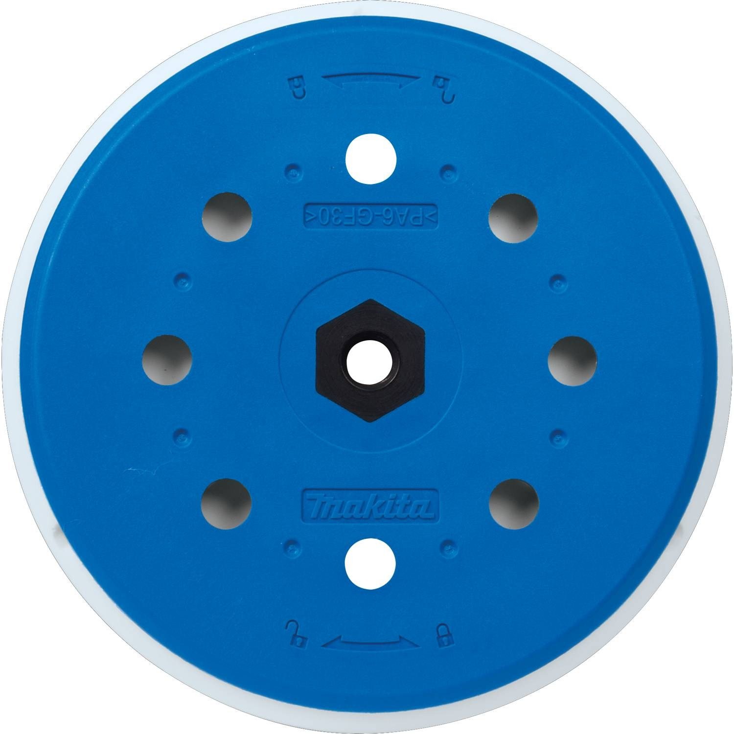 Makita 197315-5 6" Round Backing Pad, Hook & Loop