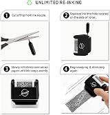 Miseyo Identity Theft Protection Roller Stamp Set Black 6 Refill Ink Included view 3