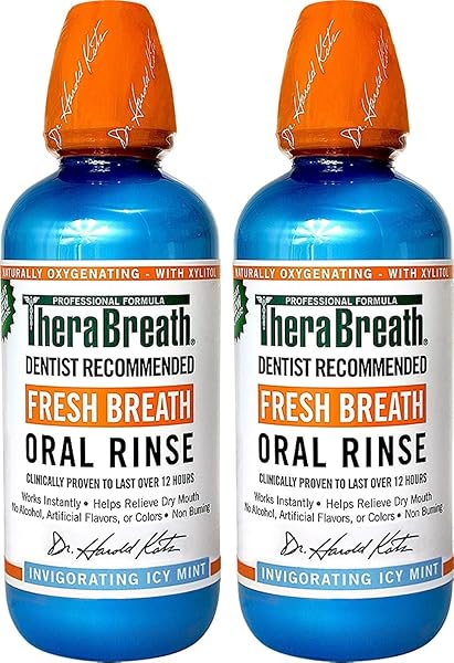 THERABREATH DENTIST RECOMMENDED FRESH BREATH ORAL RINSE – ICY MINT FLAVOR, 16 FL OZ