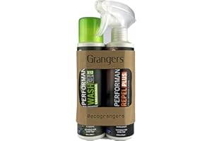 Grangers Eco Twin Pack – Performance Wash and Performance Repel Plus | 300ml/275ml | Cleans, Refreshes and Reproofs All Outdo
