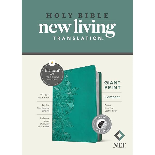 NLT Compact Giant Print Bible, Filament Enabled (LeatherLike