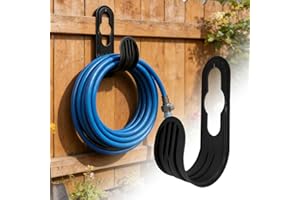 Garden Hose Holder, Wall Mounted Water Hose Holder for Outside Yard, Portable Hanger and Organizer – Holds 2.2 Lbs, Holds Hos