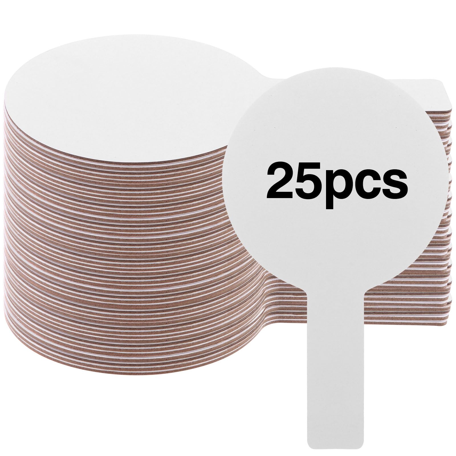 Photo 1 of 25 Pieces Dry Erase Answer Paddles Handheld Double Sided Paddles Mini White Boards Small White Board Dry Erase Signs Auction Paddles for Students Classroom Voting Games
