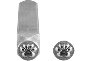 Yoption Dog Paw Metal Punch Stamp Stamping Tools 6mm for Stamping/Punching Metal, Jewelry, Clay, Leather, Wood