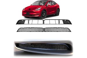 KMF Grille Mesh Inserts for 2025 2026 Tesla Model Y Juniper,ABS Front Air Inlet Vent Grille Cover Detachable Replacement with Insect Protection,Tesla Model Y Juniper Accessories