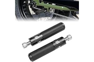 KEMIMOTO Folding Foot Pegs Universal M12 Install Bolts Electric Bike Compatible with Super 73 S2/RX/R/Z/ZX CNC Aluminum Motorcycle Bicycle EBike Foldable Footrests Pedals Passenger Footpegs