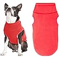 Gooby Fleece Vest - Stretchable Dog Sweater in Tomato Red, Warm Pullover Jacket - Perfect for Small Dogs