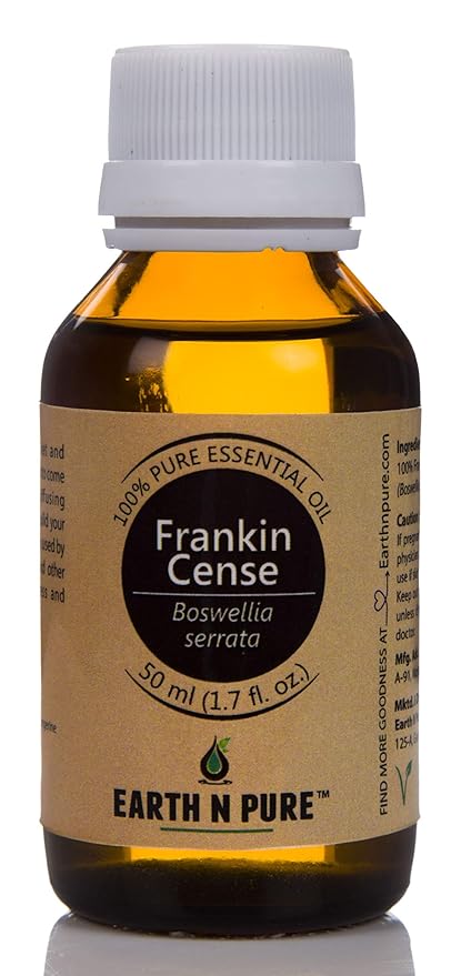 Earth N Pure Frankincense Essential Oil 100% Pure, Undiluted, Natural & Therapeutic Grade - Perfect for Aging Skin, Aromatherapy, Relaxation, Skin Therapy, DIY, Improved Mood 50 ML (1.7 fl.oz)