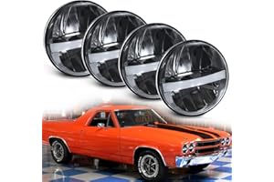 UNI-SHINE 5 3/4'' 5.75 Inch LED Headlight Round 4pcs Reflector Hi/Lo Beam With DRL Sealed Beam H5001 H5006 Compatible With Pe
