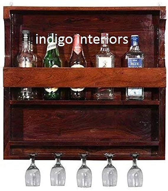 Indigo interiors Wooden Wall Hanging Design Bar Bar for Home