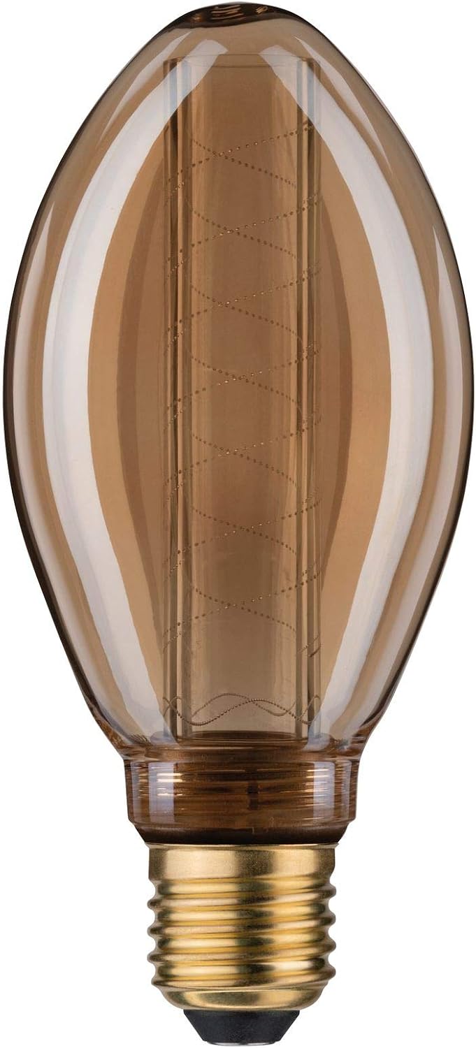 Paulmann 28600 LED lamp B75 Inner Glow 4W Retro lamp Gold with Glass Inner Bulb 1800K Gold Light E27, Kerze diameter 75 mm Spiralmuster - Image 3