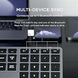 Satechi Slim X3 Bluetooth Keyboard US QWERTY Backlit Numeric Pad Space Grey view 3