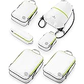 Extra Large Compression Packing Cube 6 Piece Set for Travel and Check Luggage by TRIPPED Travel Gear