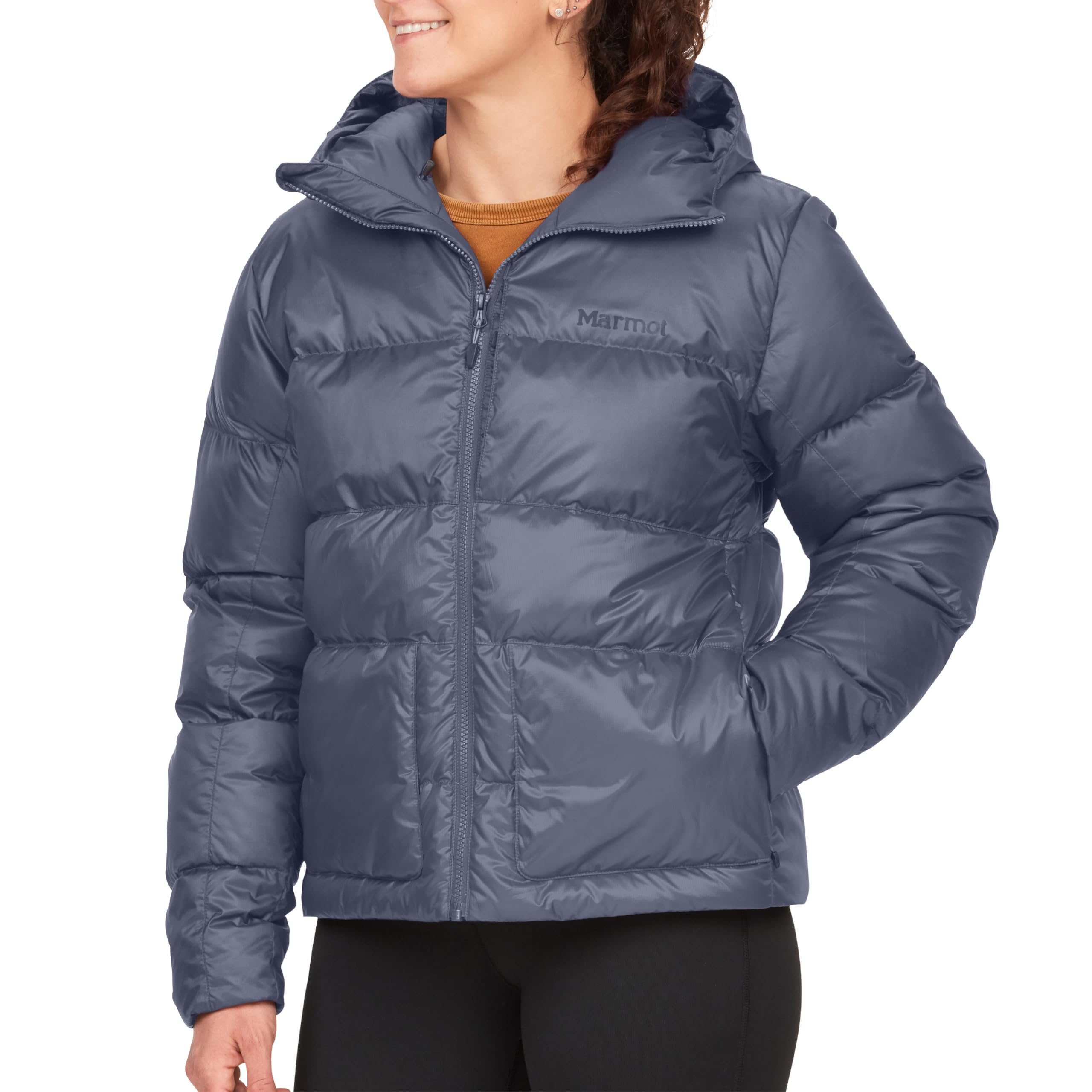 MARMOT Women’s Guides Down Hoody Jacket, Steel Onyx, Small