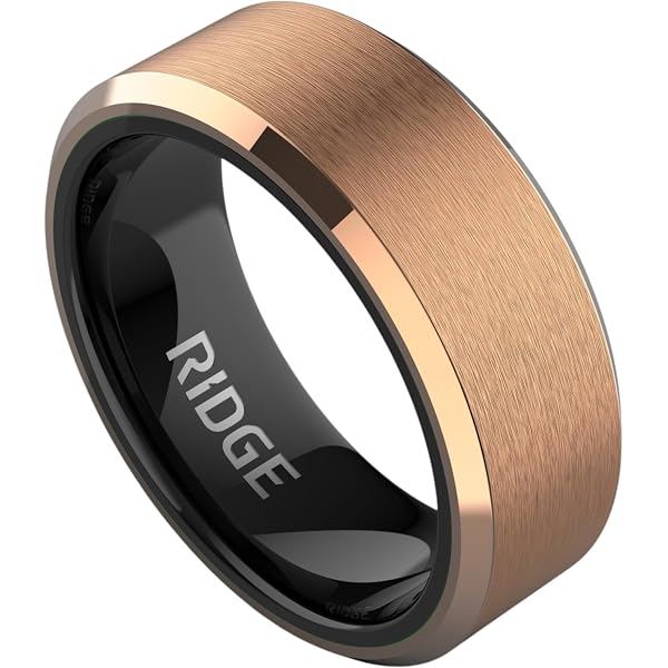 Benedict Palladium Inlaid Beveled Tungsten Ring by Thorsten