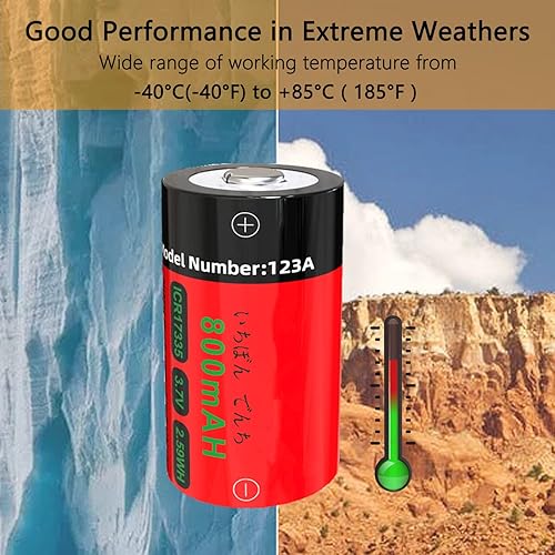 Arlo Batteries Rechargeable 123A and Charger, 4-Pack 800mAH