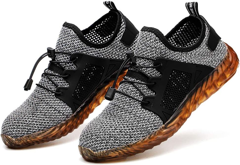 Breathable Steel Toe Caps Safety Shoes for Women Men, Lightweight Work Sneakers for Construction Industrial, Running Sport Trainers