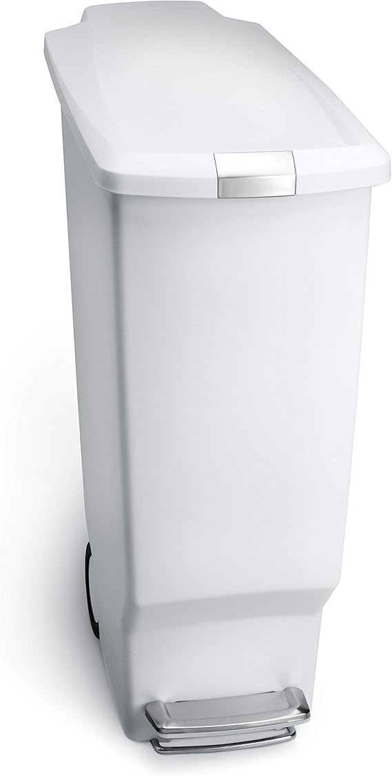 simplehuman 40 Liter / 10.6 Gallon Slim Kitchen Step Trash Can with