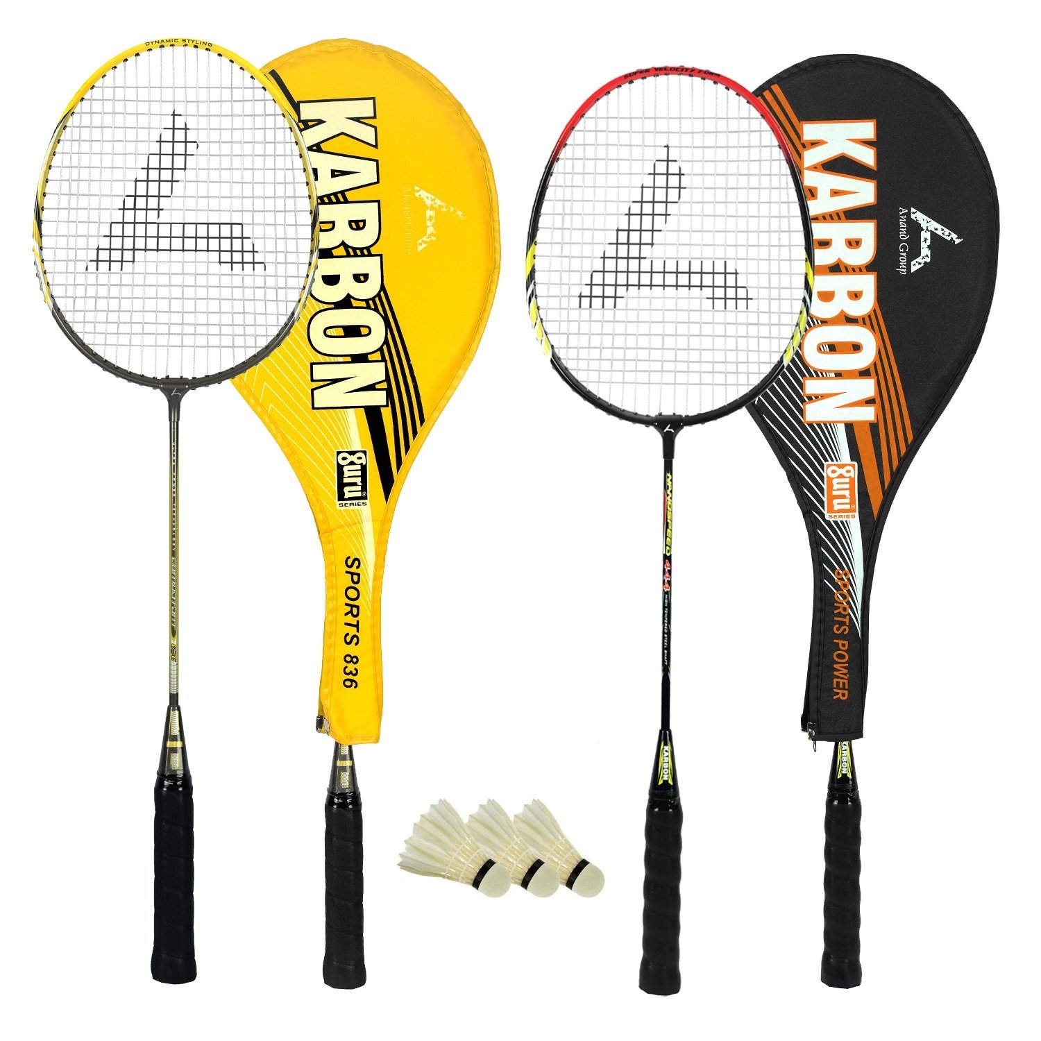 Buy Guru Karbon BR03 COMBO03 Badminton Racket Set Pack of Two with Two