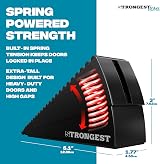 STRONGEST HOME Heavy Duty Door Stopper 3 in Adjustable Non-Slip Chrome view 2