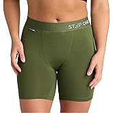 STEP ONE Womens Boxers Underwear, 1 Pair, Viscose from Bamboo Womens Underwear, Moisture-Wicking, Anti-Chafing Boxers