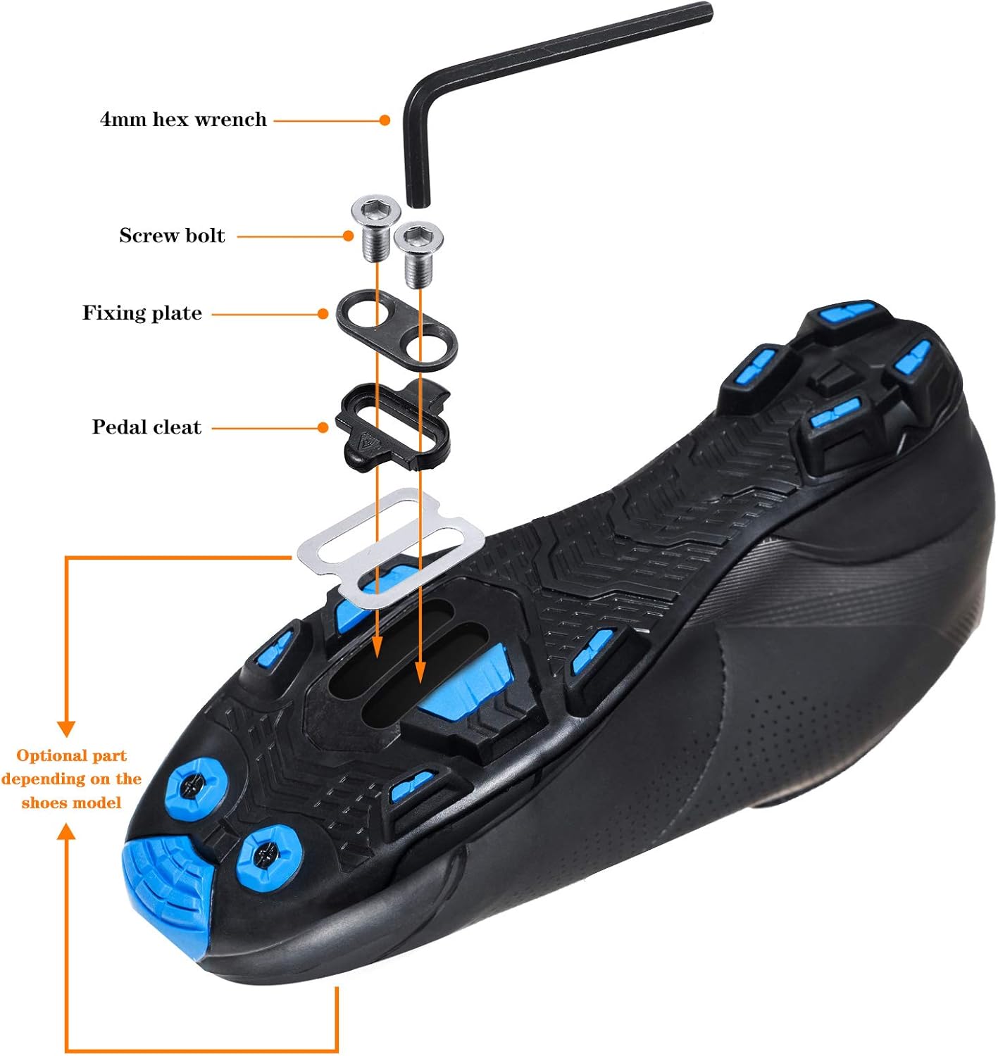Hotop Bike Cleats Compatible with Shimano MTB SPD Pedals (SH51) for Men and Women Mountain Bike Shoes Bicycle Cleat Set for Mountain Biking and Indoor Cycling : Sports & Outdoors