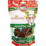 Smart Cookie Muttstletoe All Natural Holiday Dog Treats - Seasonal Turkey and Pumpkin Dog Biscuits - Healthy Christmas Cookie