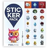 Emotional Intelligence Sticker Pack - Educational Emotion Expression Stickers, SEL Social Emotional Learning Tools, Visual Feeling Labels for Journals, Therapy & Classroom Activities for Kids & Adults