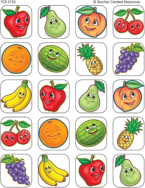 picture Printable Cute Fruit Stickers teacher created resources fruits stickers multi color 5755