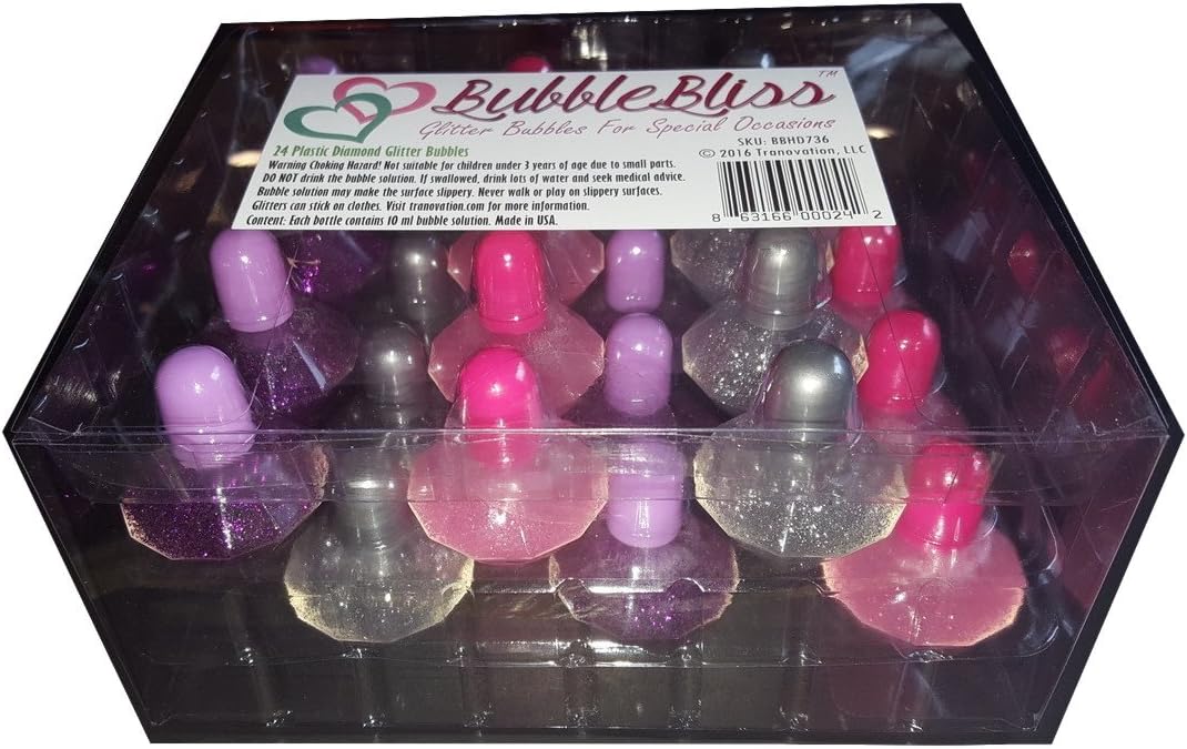 BubbleBliss Glitter Bubbles, Multicolor