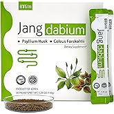 BTGIN Jangdabium Psyllium Husk Fiber Granules with Coleus Forskohlii & 10 Botanicals - Natural Supplement for Digestive Health, Detox & Weight Management - Expands 40x for Fullness - 30 Packets